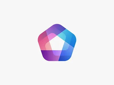 Community brand branding gradient icon icons logo logo design logotype overlay pentagon ui ux