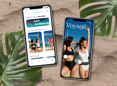 Aquamarine app preview app branding design mobile typography ui ux ui ux design web