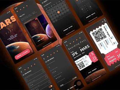 Mars space application 2021 concept app application design figma flat mars minimal space spacex ui web