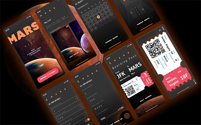 Mars space application 2021 concept app application design figma flat mars minimal space spacex ui web