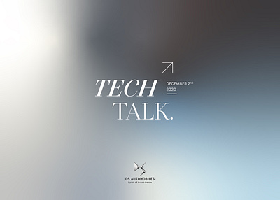 DS Tech Talk auto automobile brand branding color digital ds event gradient graphic design identity innovation logo luxury premium savoir faire show talk show technology