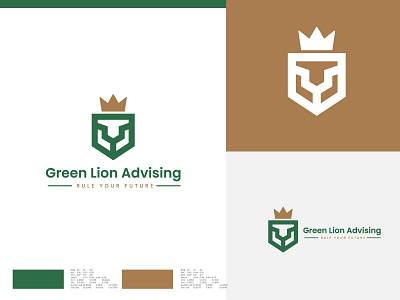 lion logo design 99designs app brand branding design designer dribbble ecommerce flat green icon identity lineart lion logo minimal modern monogram symbol top