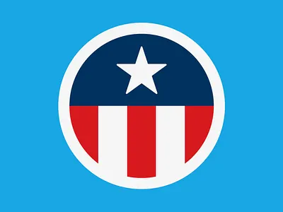 'Merica Badge america badge blue digital art graphic design red white