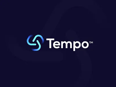 Tempo abstract logo branding community connect logo logo design logo designer luxury brand monogram network simple t letter logo t logo tech logo technology tempo typogaphy