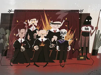 🧨 Happy Independence Day 🧨 america animation boston character character design ghoul illu illustration independence motion graphics scotus skeleton suit tie usa vector