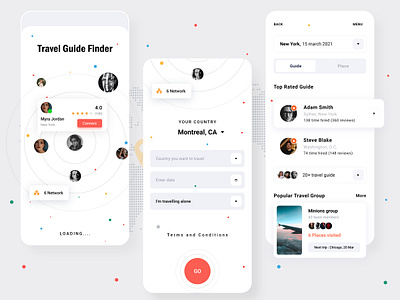 Travel Guide Finder app app ui travel app ui ui design xd design
