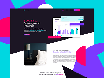 Roomstay Landing Page Design booking branding design engine hotel landing page roomstay ui ui design user experience user interface ux ux design