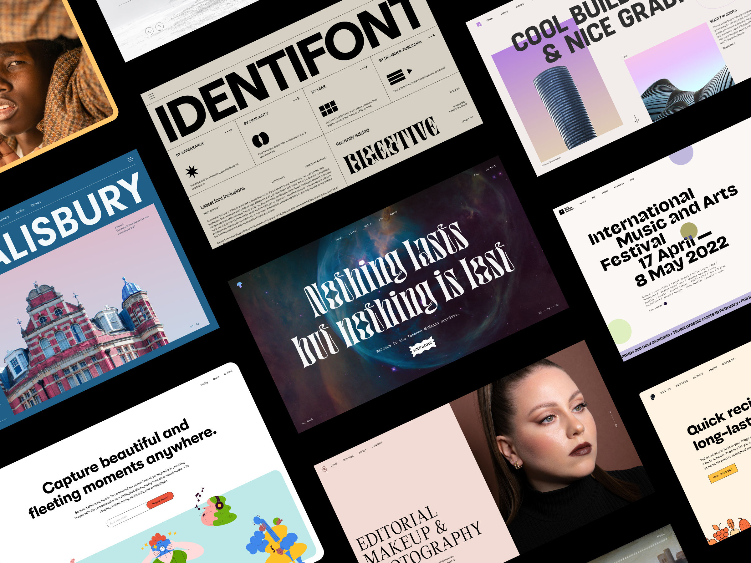 Landing page playground architecture brand identity brutalist collection ecommerce editorial elegant event food homepage illustration landing page layout photography playful retro typography ui design uiux web design