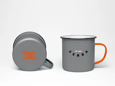 Zenda Enamel Mug branding coffee enamel logo mug swag zenda