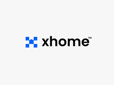 xhome board branding chess design hidden home house letter logo monogram private real estate secure security shield x
