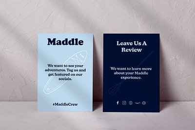 Paddleboard Company Review Card branding cards graphic design mock up paddleboards print