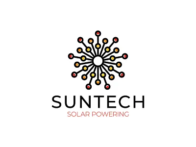 suntech logo agency brand branding circle dot eco electronic energy line logo logotype power simple solar sun sunset tech technology