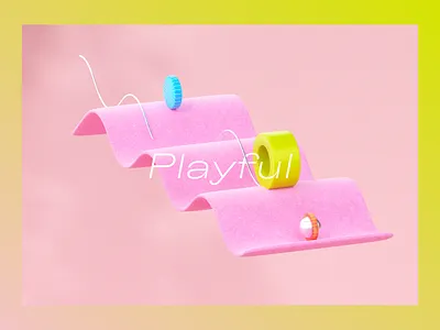 Playful 3d design 3dillustration abstract cinema4d design graphic design illustration octane