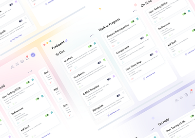 Kanban Tool canban color colorful design icon kanban organisation pastel colors pastels switch tasks todos ui