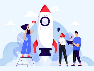 People Starting Business Project business business plan business project character illustration lifestyle people people illustration vector vector illustration