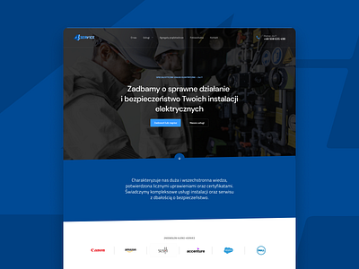 4service blue design electric electrical electrician electricity layout service services ui ux web web design webdesign