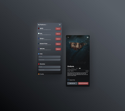 Platforms | Streaming Watchlist Companion App (Concept) account management companion app concept content management movie product concept product design streaming streaming api streaming companion streaming service api streaming services subscription management subscriptions tv ui watchlist watchlist management