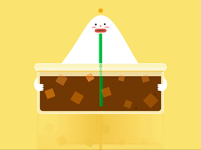 Figma Smart Animate Challenge animated animated gif animation animation design character character design coffee component design figma figma design figmadesign ghost gif ice illustraion illustration smart animate starbucks