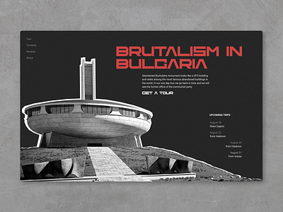 Brutalism Website Main Page brutal minimalist typography ui website
