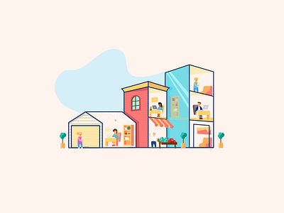 Building illustration building illustration city illustration office web illustration