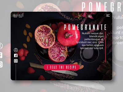 Screen black and red elotta elottadesign pomegranate screen website design