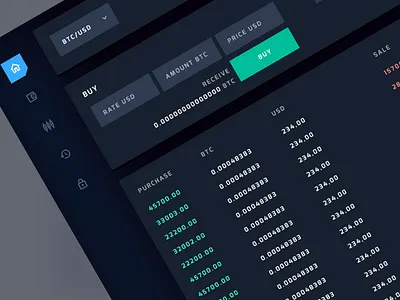 Crypto Dashboard button buy crypto darkmode dashboards data sell simple table
