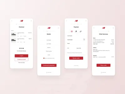 Checkout app design checkout dailyui new balance ui design ux ui