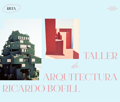 LA MURALLA ROJA by Ricardo Bofill architecture website typography ui uidesign