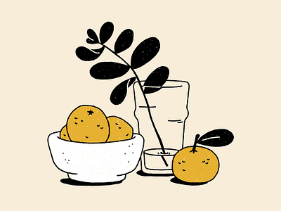 Still Life Study design digital illustration illustration limited color palette procreate still life yellow