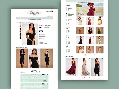 Dkarma Boutique E-Commerce Redesign boutique design ecommerce ux web