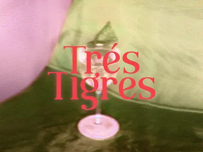 Tres Tigres Cocktail Bar Visual Identity art branding cocktailbar design graphic design identity illustration logo pink typo typography visual