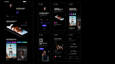 Branding Application app app design branding concept dark theme design minimalistic prototype ui design ux design web design website design