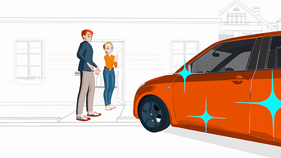 Car service - Explainer video animation 3d blender 3d campaign motion design