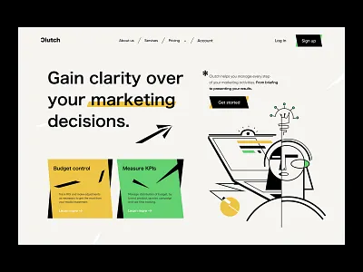 Clutch home page design home home page home page design home screen landing ui ux web web design website website design