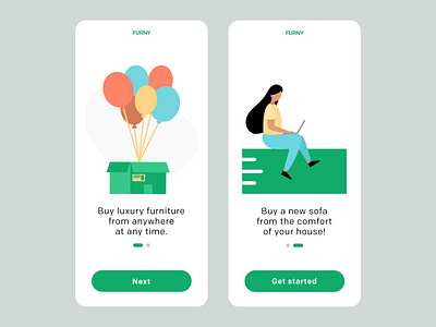 Furniture App Splash Screen app app design design flat flat design futniture green ikea illustration illustrator logo minimal typography ui ux white