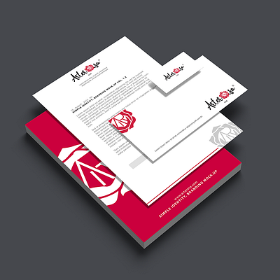 Stationery Kit for Arterosa- a flower shop in Dubai.