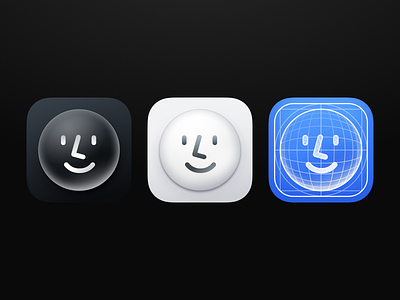 Clay Udo App Icons app icon app icon design beta black clay dark forty ios iphone light orb sketch smiley staging udo vector white