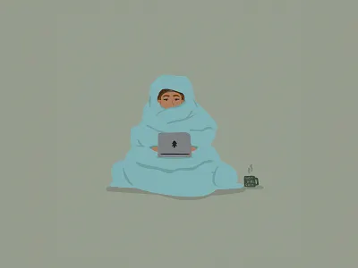 Work From Home 2020 design faces home office hot girl shit illustration work from home