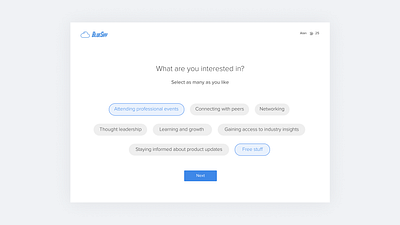 Onboarding Profile Builder community flow interests onboarding profile ui