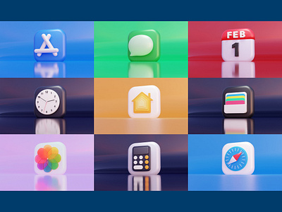3D 图标 (ios) 3d blender icon