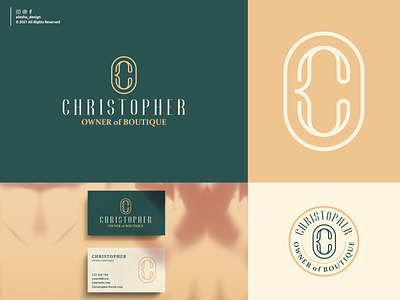 CHRISTOPHER LOGO DESIGN alesha design apparel awesome behance dribbble elegant excellent initial initials inspirations instagram lettering lettermark letters logo pinterest redesign symbol typography vector