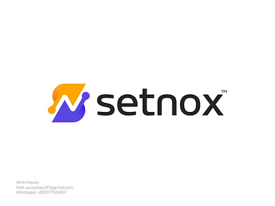 Setnox Logo Design | Tech Logo Concept brand identity brand mark branding creative logo designer flat icon letter logo logo logo design logomark logos logotype minimalist logo modern logo monogram sn logo symbol tech logo technology