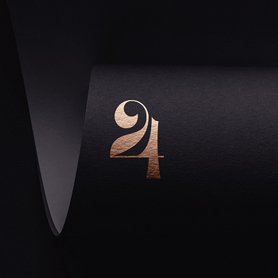 24 Monogram 24 ligature logotype monogram number twenty four type typography