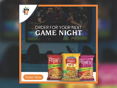 Grocery advertising banner design(bhujiya) branding design graphic design illustration illustrator typography ui ux vector web