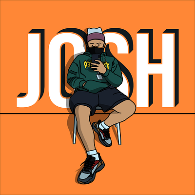 Josh adobe illustrator avatar design cartoon style design flat illustration