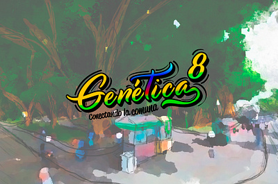 Genética 8, conectándo la comuna art art direction branding cali color concept creative creative logo design history illustration logo typography vector