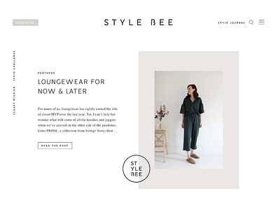 Style Bee Website branding development minimal modern simple typography ui ux wordpress wordpress development