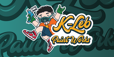 K Leb Paint Works adobe illustrator adobe photoshop avatar design cartoon style design icon illustration logo logo design mascotlogo typography vector