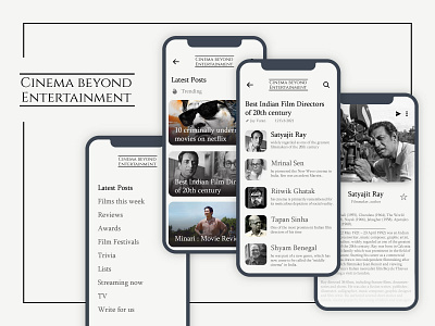 Cinema Beyond Entertainment app design flat minimal ui