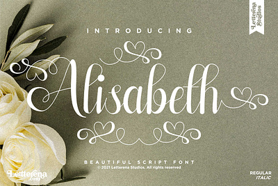 Alisabeth - Beautiful Script Font branding design font font design fonts icon illustration lettering logo script font typography